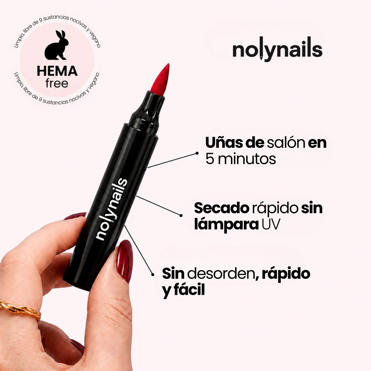 5 esmaltes en rotulador sin lámpara UV | Nolynails™